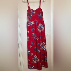 BAND OF GYPSIES—Floral Red Maxi dress
